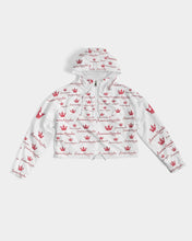 Load image into Gallery viewer, American Queendom White Women's Cropped Windbreaker