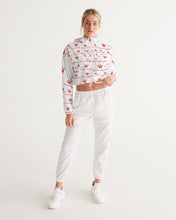 Load image into Gallery viewer, American Queendom White Women's Cropped Windbreaker
