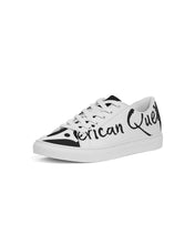 Load image into Gallery viewer, White and Black AQ Women's Faux-Leather Sneaker