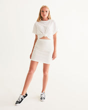 Load image into Gallery viewer, White and Black AQ Women's Faux-Leather Sneaker
