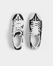Load image into Gallery viewer, White and Black AQ Women's Faux-Leather Sneaker
