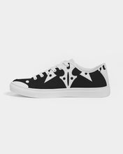 Load image into Gallery viewer, White and Black AQ Women's Faux-Leather Sneaker
