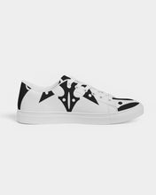 Load image into Gallery viewer, White and Black AQ Women's Faux-Leather Sneaker
