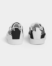Load image into Gallery viewer, White and Black AQ Women's Faux-Leather Sneaker
