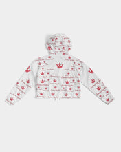 Load image into Gallery viewer, American Queendom  White Women's Cropped Windbreaker
